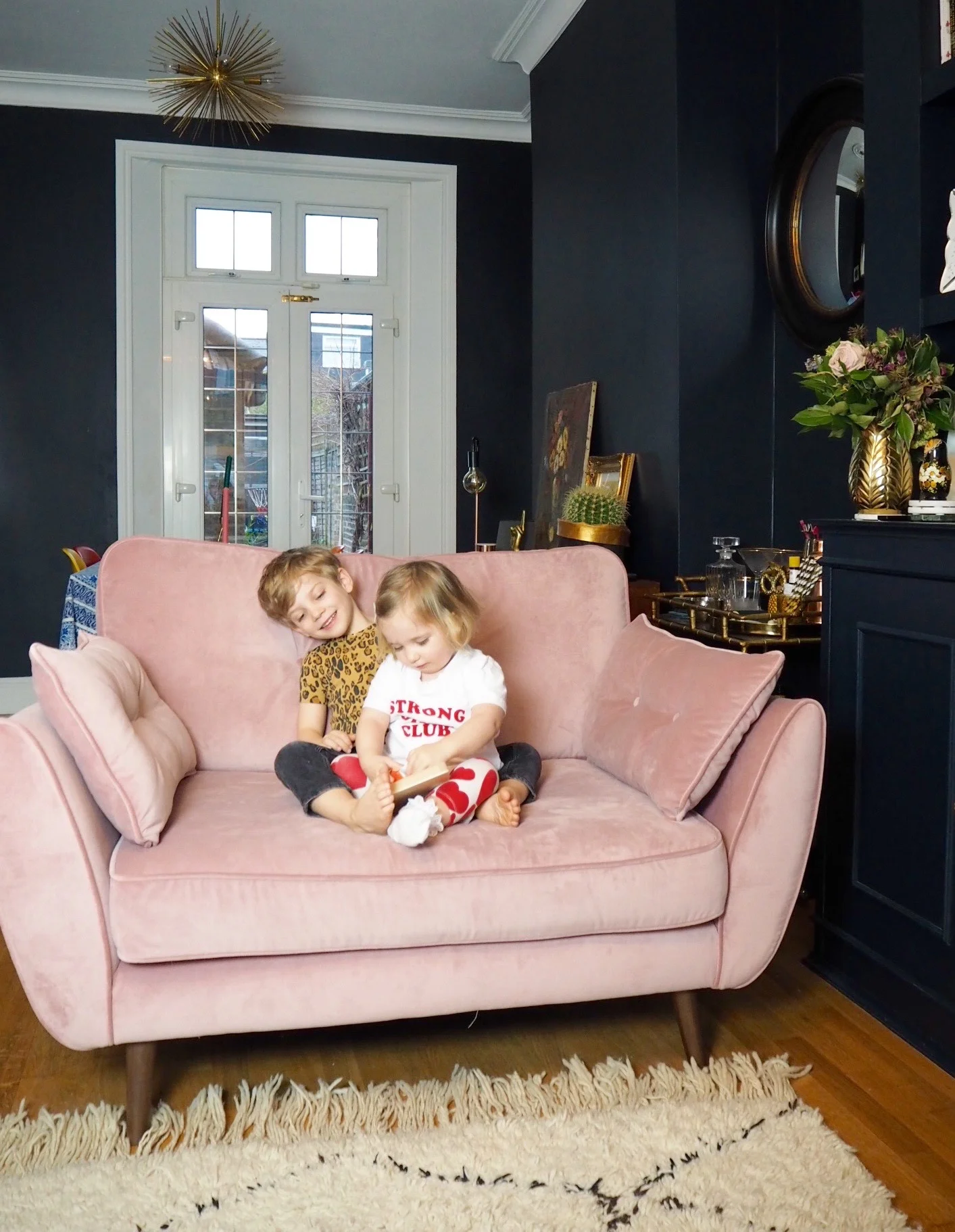 Pink cuddler chair deals